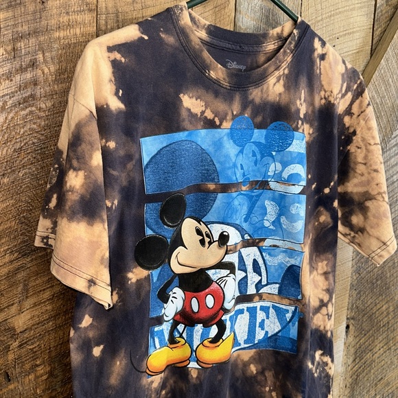 Disney Mickey Mouse Tie Dye Short Sleeve T Shirt Size Medium 100% Cotton - Picture 4 of 7